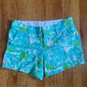 Lilly Pulitzer Multicolor Rose Cotton Shorts Size 4